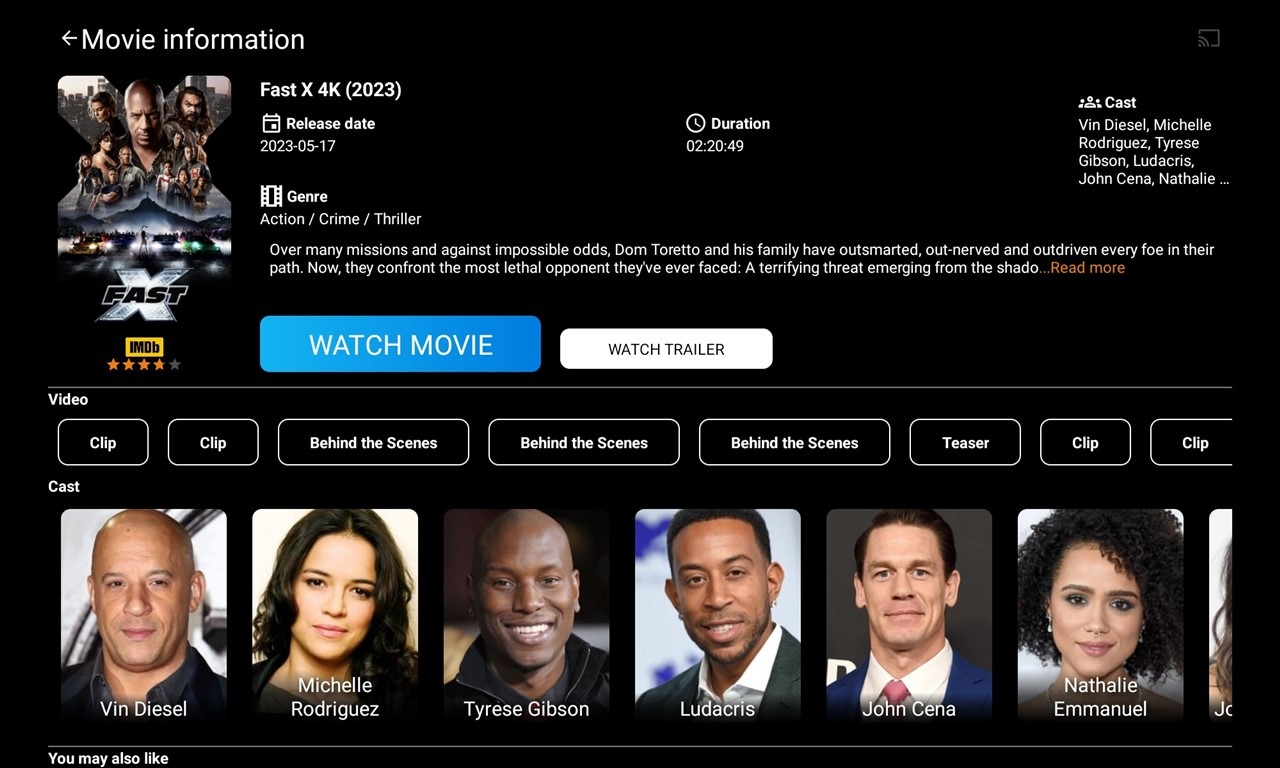6-5- All IPTV Player App -Movies List Screen