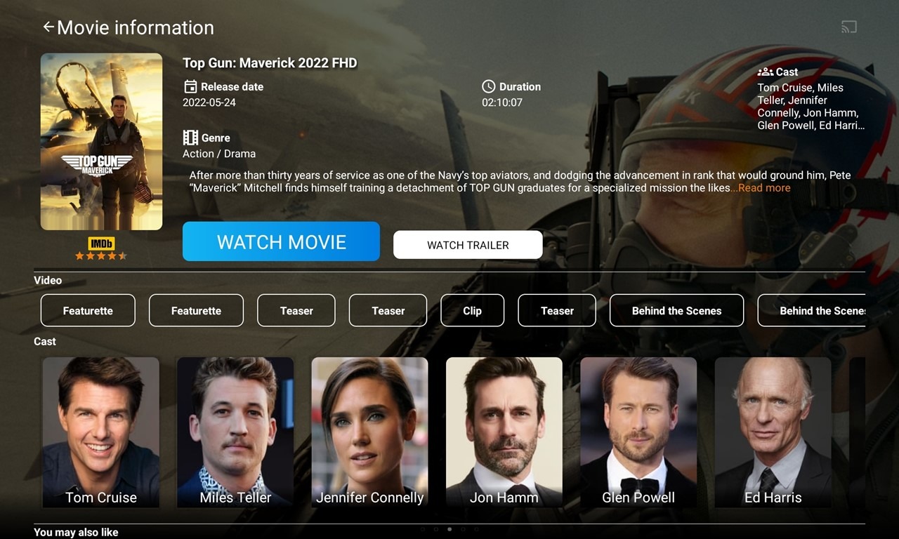6-7- All IPTV Player App -Movies List Screen