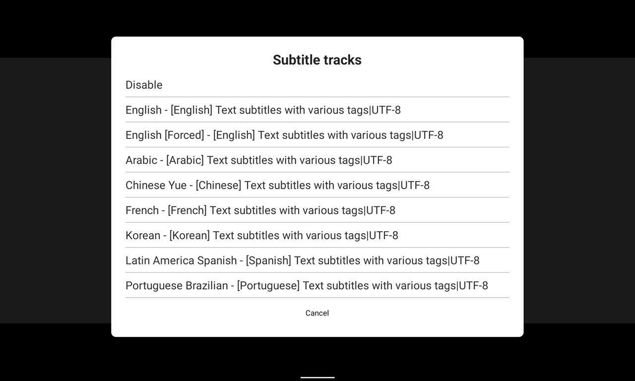 6-8- All IPTV Player App -Subtitles Screen